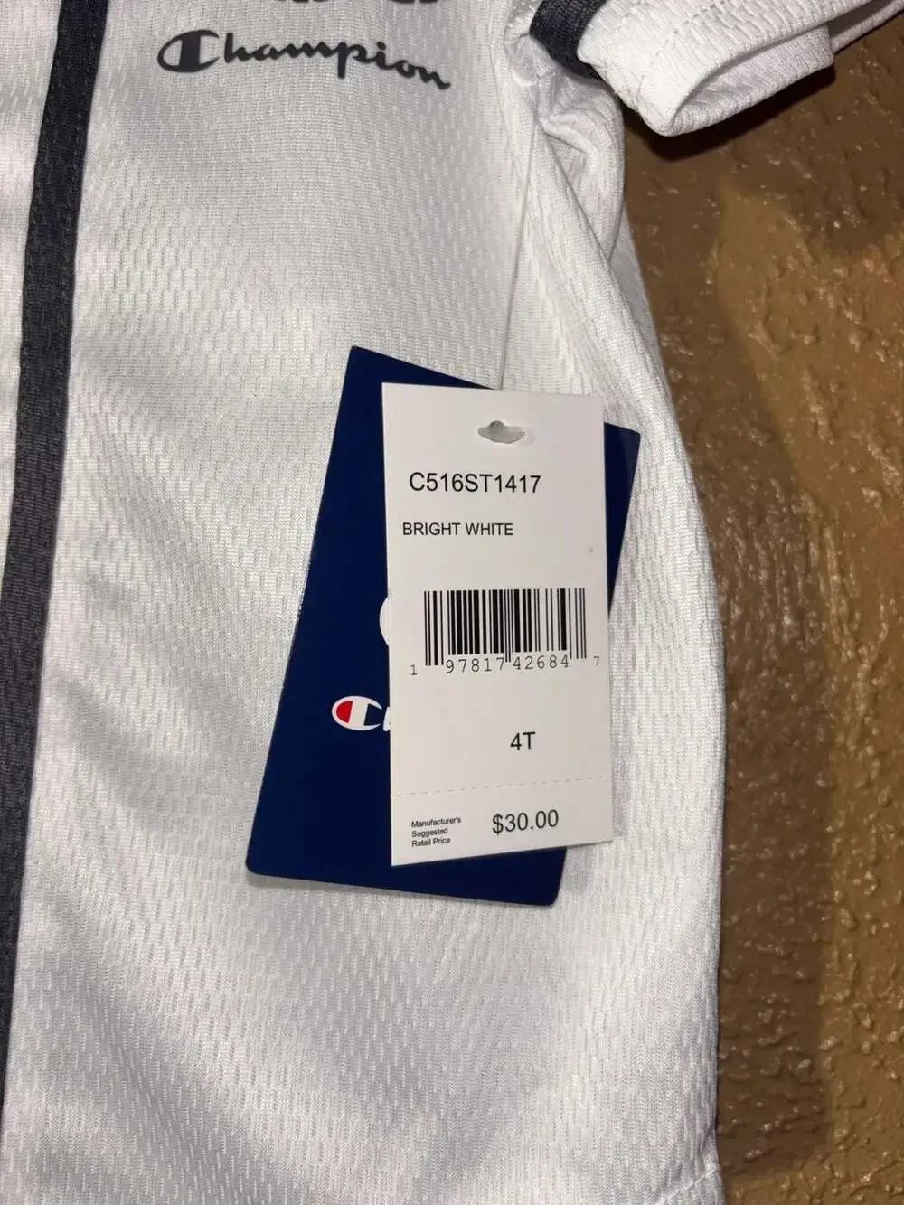 Champion Toddler Boys Baseball Jersey and Shorts Set Size 4T NWT